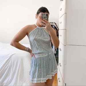 Poupette St. Barth light blue halter mini dress size 1